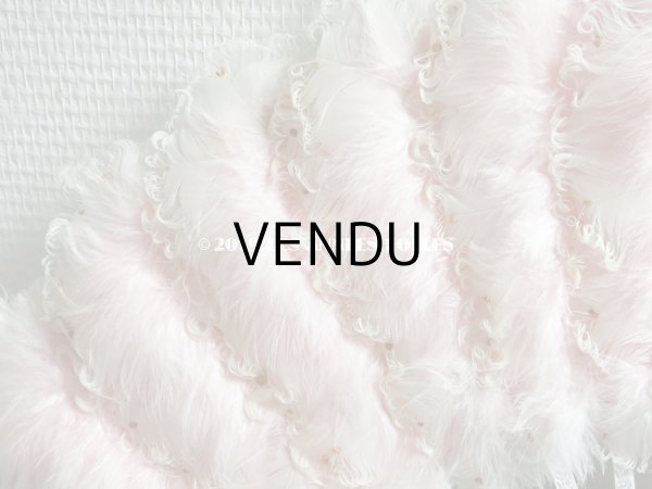 画像6: 1900年代 アンティーク ピンクのフェザーのファン  (6)