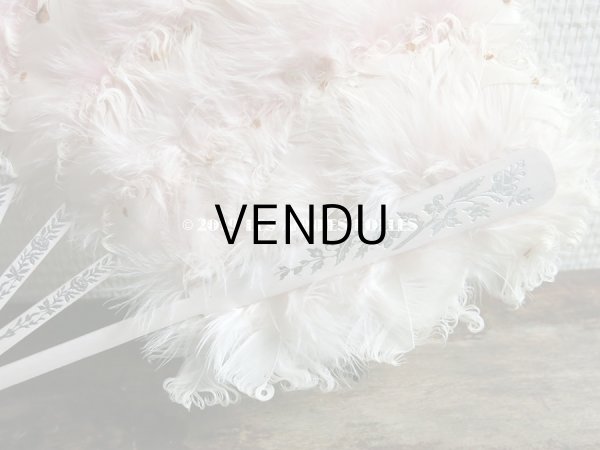 画像4: 1900年代 アンティーク ピンクのフェザーのファン  (4)