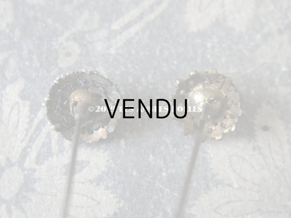 画像6: 19世紀 アンティーク　ビーズ刺繍のハットピン 2ピースのセット (6)