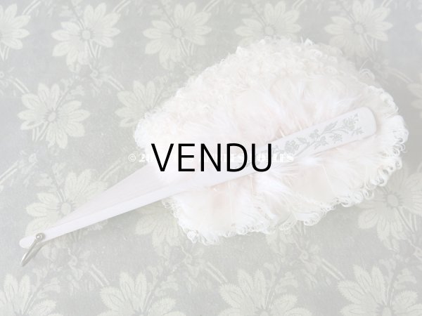 画像11: 1900年代 アンティーク ピンクのフェザーのファン  (11)