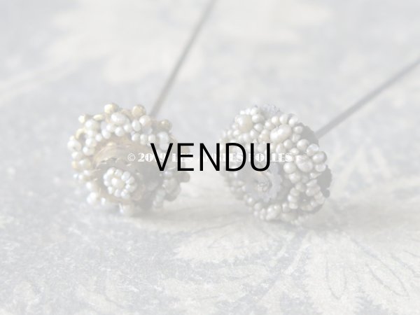 画像3: 19世紀 アンティーク　ビーズ刺繍のハットピン 2ピースのセット (3)