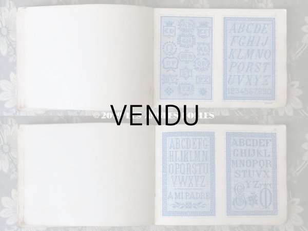 画像5: 19世紀末 アンティーク クロスステッチ & イニシャル モノグラムの刺繍図案帳 MANUELE DE MARQUES & BRODERIES N 98 - N.ALEXANDRE&CIE - (5)