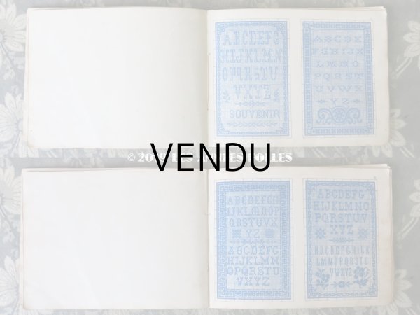 画像4: 19世紀末 アンティーク クロスステッチ & イニシャル モノグラムの刺繍図案帳 MANUELE DE MARQUES & BRODERIES N 98 - N.ALEXANDRE&CIE - (4)