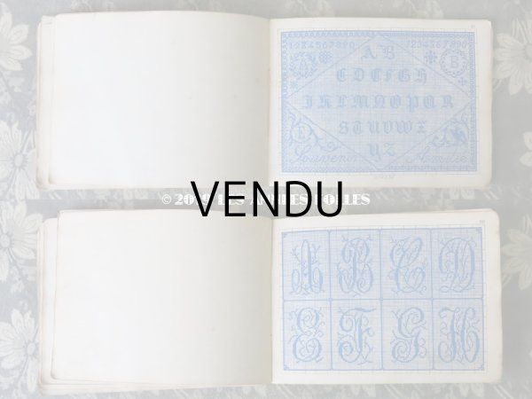 画像7: 19世紀末 アンティーク クロスステッチ & イニシャル モノグラムの刺繍図案帳 MANUELE DE MARQUES & BRODERIES N 98 - N.ALEXANDRE&CIE - (7)