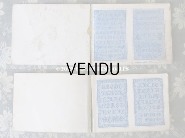 画像3: 19世紀末 アンティーク クロスステッチ & イニシャル モノグラムの刺繍図案帳 MANUELE DE MARQUES & BRODERIES N 98 - N.ALEXANDRE&CIE - (3)