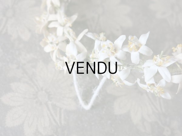 画像6: アンティーク オレンジの花のヘッドリース ワックスフラワー ウェディング 結婚式 ティアラ (6)