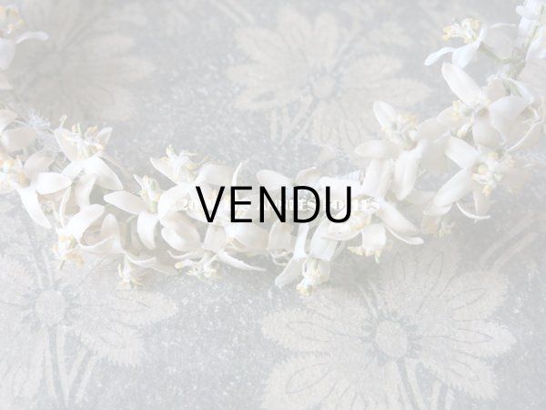 画像14: アンティーク オレンジの花のヘッドリース ワックスフラワー ウェディング 結婚式 ティアラ (14)