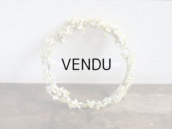 画像3: アンティーク オレンジの花のヘッドリース ワックスフラワー ウェディング 結婚式 ティアラ (3)