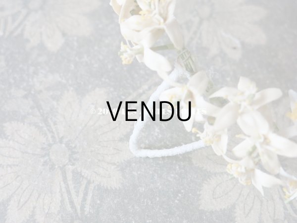 画像7: アンティーク オレンジの花のヘッドリース ワックスフラワー ウェディング 結婚式 ティアラ (7)