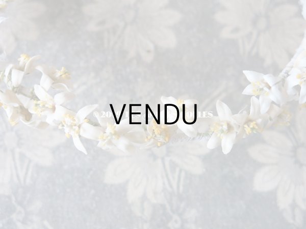 画像10: アンティーク オレンジの花のヘッドリース ワックスフラワー ウェディング 結婚式 ティアラ (10)