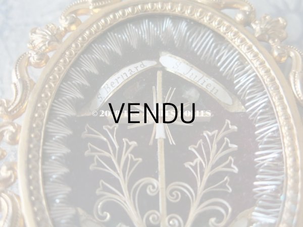 画像6: 19世紀 アンティーク ルリケール　聖遺物のペンダント　クロス  聖人の遺品 封蝋付き (6)