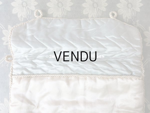 画像9: アンティーク シルク製 菫のハンキーケース ハンカチ用ポシェット  (9)