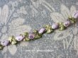 画像1: 1900年代 アンティーク シルク製 ロココトリム 薄紫の薔薇 ロココリボン 90cm (1)