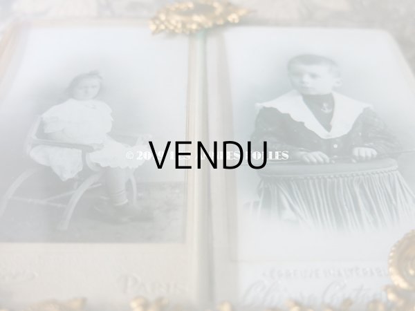 画像6: アンティーク ダブル フォトフレーム  ロカイユ装飾 ダブルフレーム (6)