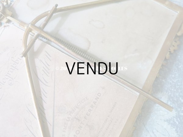 画像5: アンティーク ダブル フォトフレーム  ロカイユ装飾 ダブルフレーム (5)