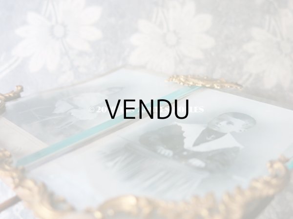 画像7: アンティーク ダブル フォトフレーム  ロカイユ装飾 ダブルフレーム (7)