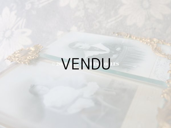 画像8: アンティーク ダブル フォトフレーム  ロカイユ装飾 ダブルフレーム (8)