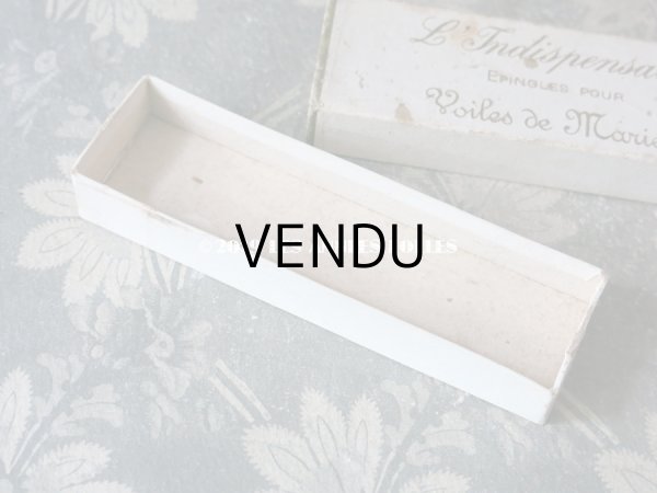 画像6: 1900年代 アンティーク ウェディングヴェールのエパングルのボックス オフホワイト　L'INDISPENSABLE EPINGLES POUR VIOLES DE MARIEES (6)