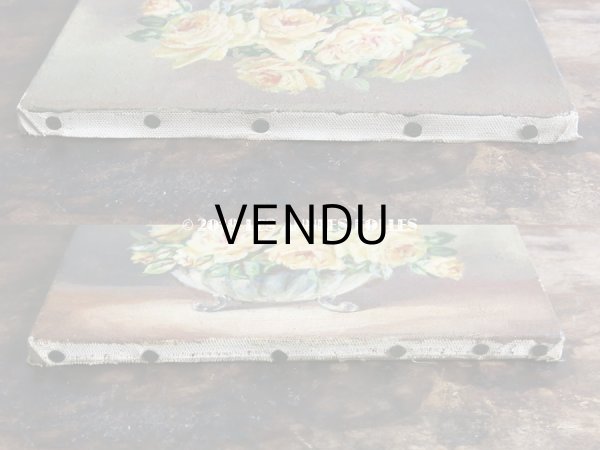 画像4: 1938年 アンティーク　薔薇の油絵 M.MATON WICART (4)