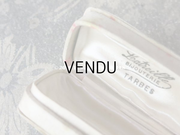 画像7: アンティーク シルク製 ジュエリーボックス ピンクの花模様 (7)