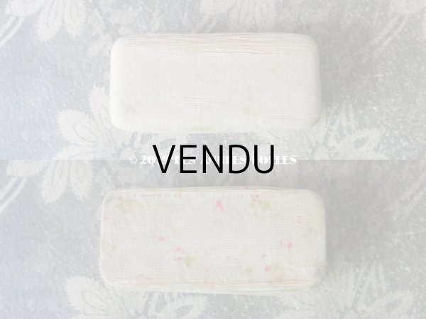 画像4: アンティーク シルク製 ジュエリーボックス ピンクの花模様 (4)