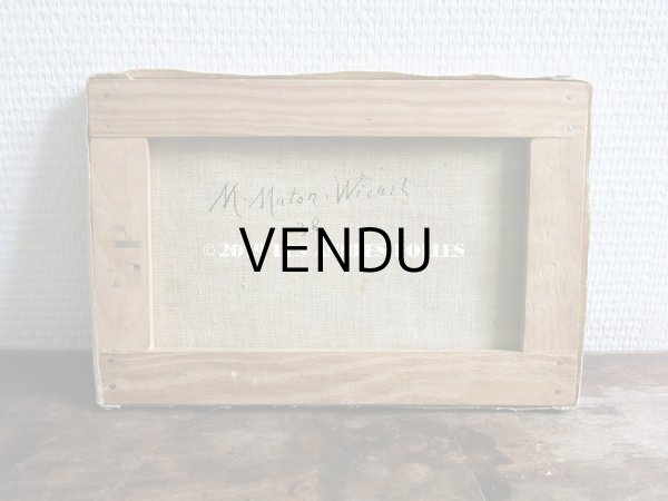 画像3: 1938年 アンティーク　薔薇の油絵 M.MATON WICART (3)