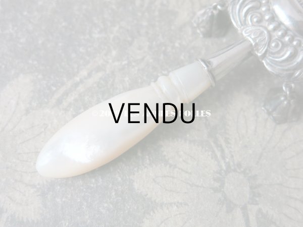 画像8: 19世紀 ナポレオン3世時代 アンティーク ラトル 麦＆ハート シルバー製 (8)