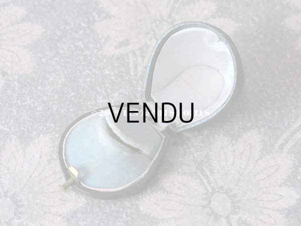 画像5: 19世紀 アンティーク ジュエリーボックス リングケース 黒 (5)