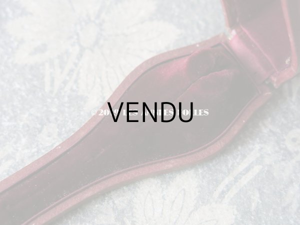 画像7: 19世紀 アンティーク ジュエリーボックス エパングルケース ボルドー (7)