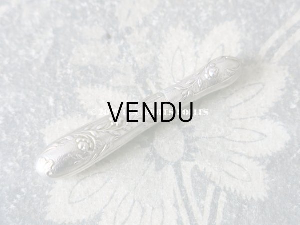 画像4: 1900年代 アンティーク シルバー製 薔薇の裁縫道具セット  (4)