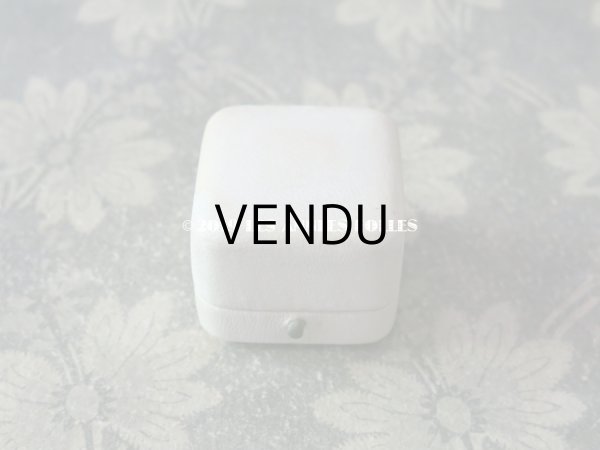 画像5: アンティーク 本革製 ジュエリーボックス  オフホワイト リングボックス (5)