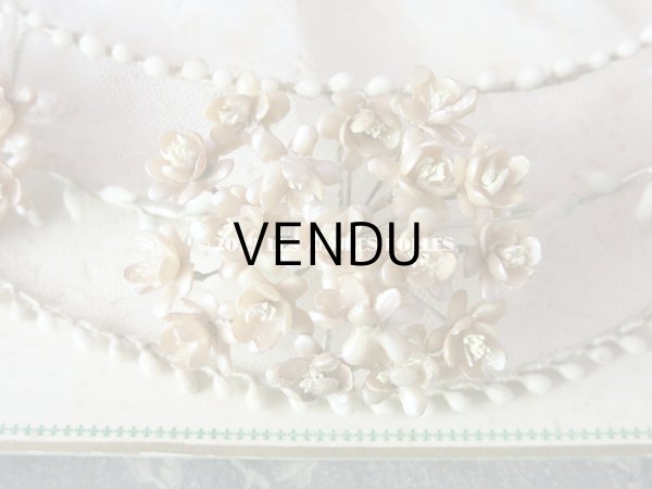 画像6: 未使用 アンティーク 台紙付 ワックスフラワーのヘッドリース パール加工 ウェディング 結婚式 ティアラ (6)