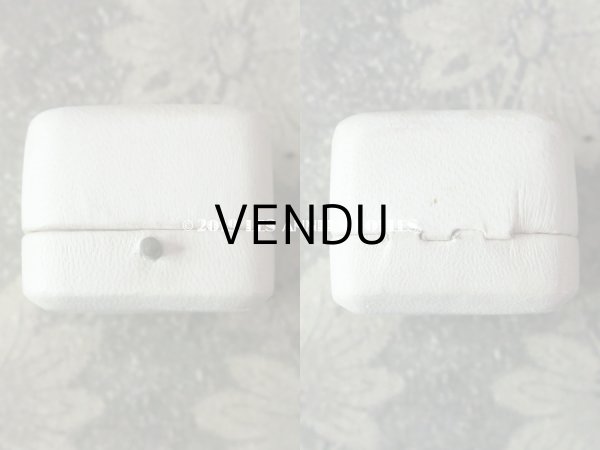 画像7: アンティーク 本革製 ジュエリーボックス  オフホワイト リングボックス (7)