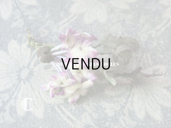 画像9: アンティーク シルクベルベットの小さな布花 (9)