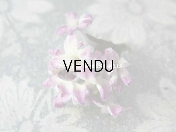 画像7: アンティーク シルクベルベットの小さな布花 (7)