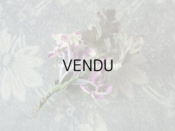 画像10: アンティーク シルクベルベットの小さな布花 (10)