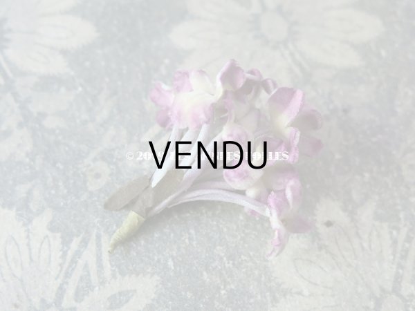 画像8: アンティーク シルクベルベットの小さな布花 (8)