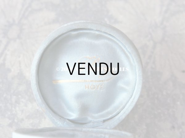 画像5: アンティーク ジュエリーボックス シルクサテン パウダーブルー (5)