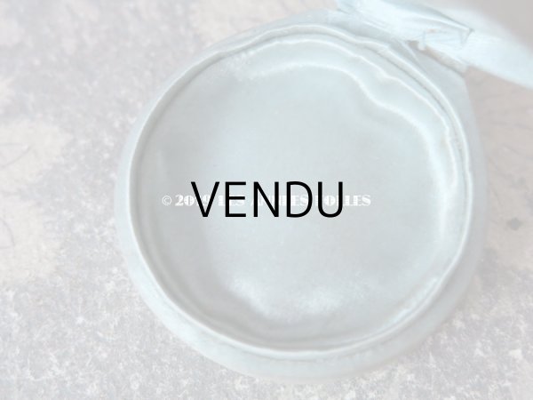 画像6: アンティーク ジュエリーボックス シルクサテン パウダーブルー (6)