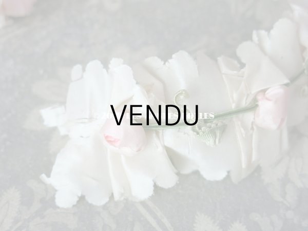 画像3: アンティーク ヘッドリース ピンクの薔薇のロココトリム (3)