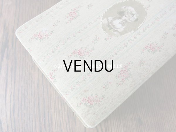 画像5: 1900年代 アンティーク 貴婦人の肖像画＆小花柄のカルトナージュボックス (5)