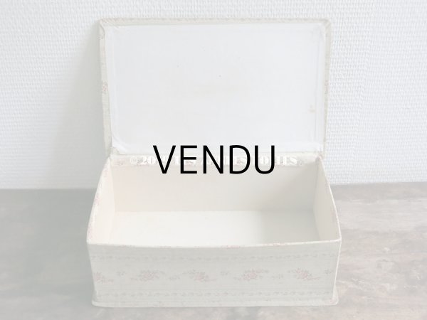 画像10: 1900年代 アンティーク 貴婦人の肖像画＆小花柄のカルトナージュボックス (10)