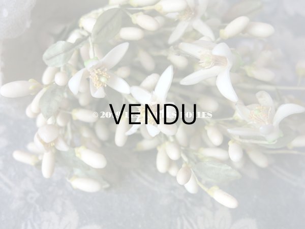 画像7: 1900年代 アンティーク ワックスフラワーのブーケウェディングブーケ オレンジの花 結婚式  (7)