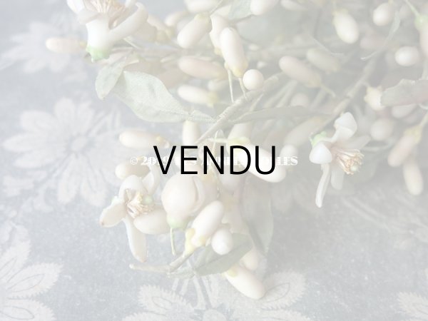 画像8: 1900年代 アンティーク ワックスフラワーのブーケウェディングブーケ オレンジの花 結婚式  (8)