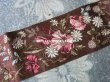 画像5: 19世紀末 アンティーク シルク製 ジャガード織 リボン 花模様 69cm (5)