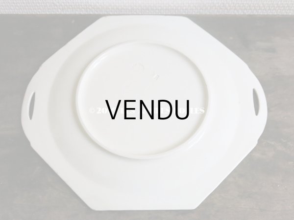 画像3: 19世紀 アンティーク オクトゴナル プレート ハンドル付き クレイユモントロー - CREIL ET MONTEREAU - (3)