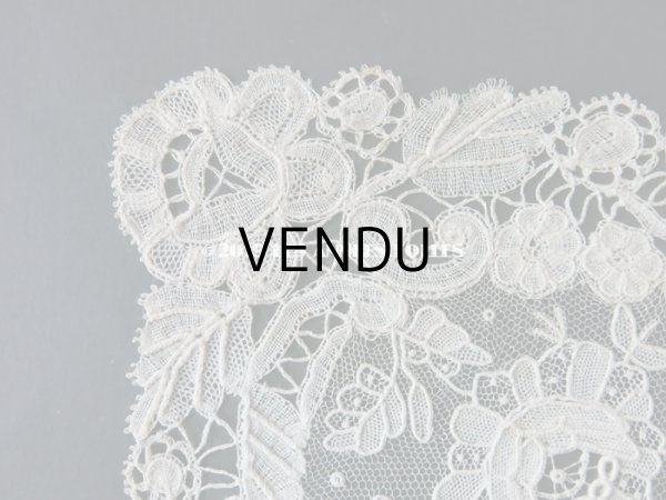 画像11: アンティーク ポワンドローズ & デュシェス 結婚式のハンカチ  【ポワン・ド・ローズ】　【ポワン・ド・ガーズ】 (11)