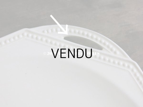 画像11: 19世紀 アンティーク オクトゴナル プレート ハンドル付き クレイユモントロー - CREIL ET MONTEREAU - (11)