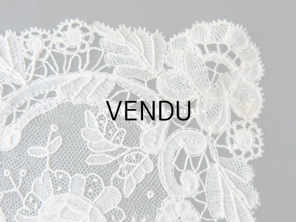 画像12: アンティーク ポワンドローズ & デュシェス 結婚式のハンカチ  【ポワン・ド・ローズ】　【ポワン・ド・ガーズ】 (12)