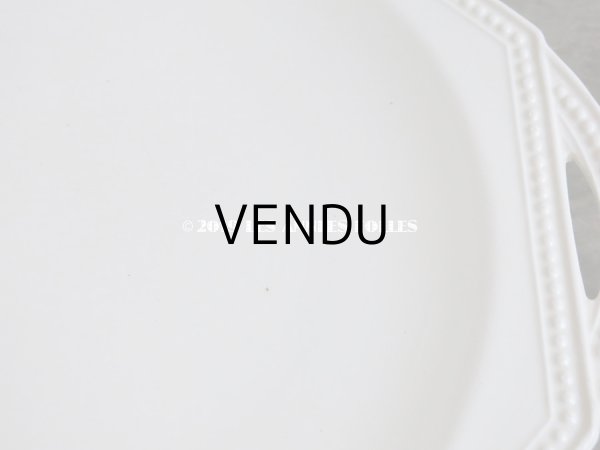 画像13: 19世紀 アンティーク オクトゴナル プレート ハンドル付き クレイユモントロー - CREIL ET MONTEREAU - (13)